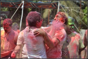 Pushkar Jog While playing holi photos