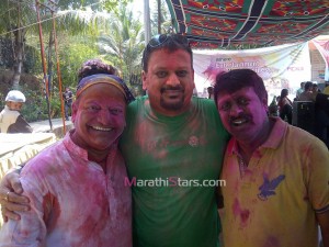 Vijay Patkar and Vijay Kadam While Playing Holi